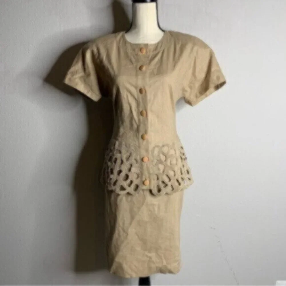 Pia Rucci Vintage Two Piece Skirt Suit Set